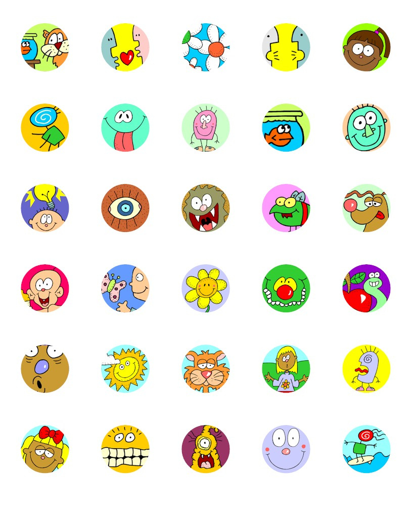 Bottle Cap Cartoon Printables For Swapping - Makingfriends inside FREE Printable Bottle Cap Images
