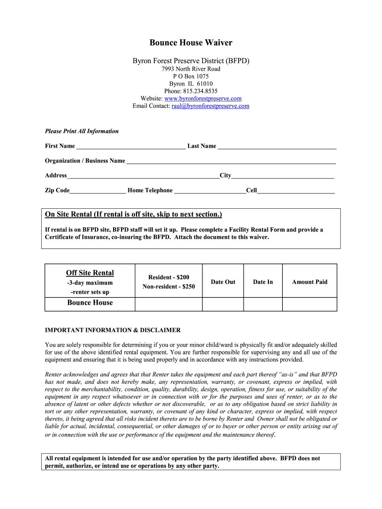 Bounce House Waiver Template Free: Fill Out &amp;amp; Sign Online | Dochub with Free Printable Bounce House Waiver