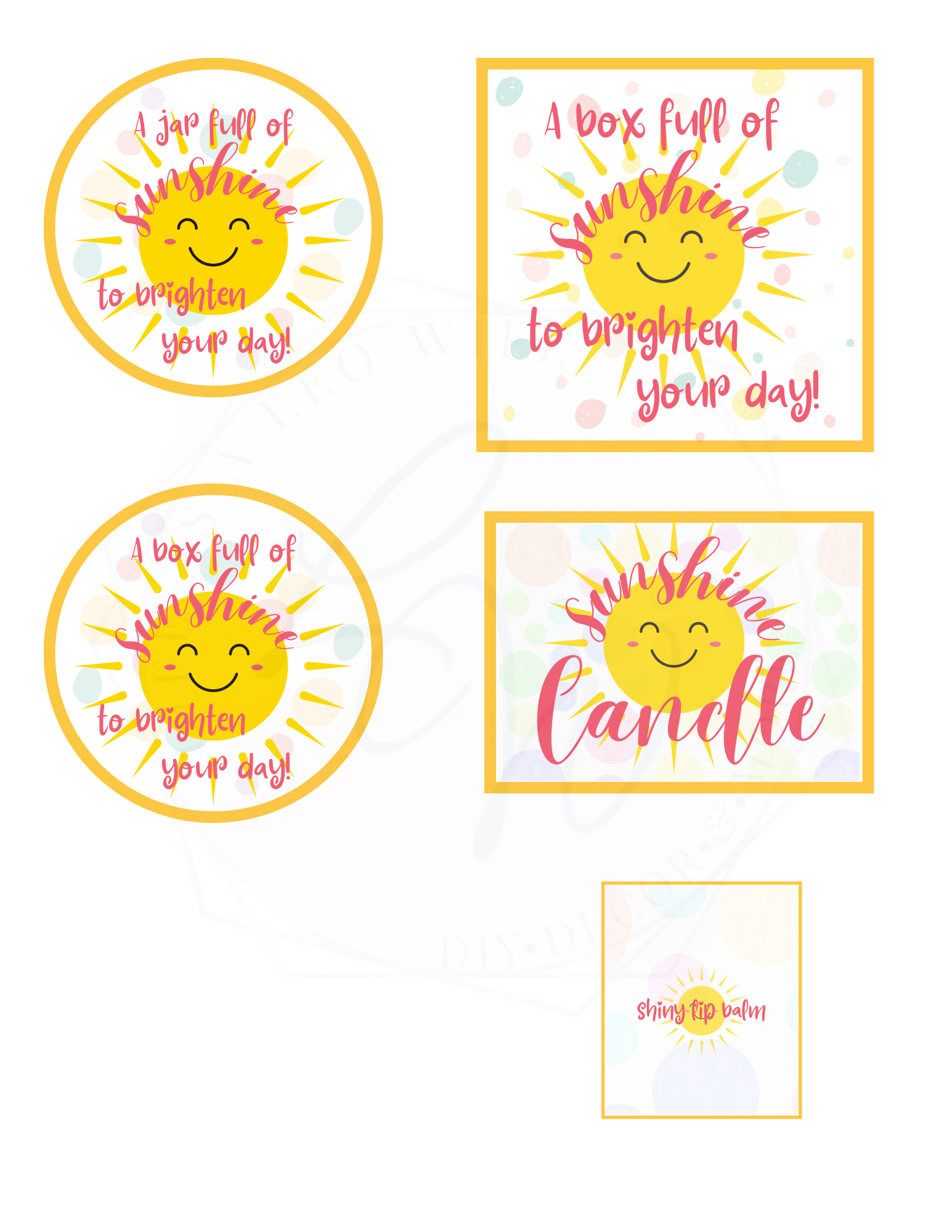 Box Full Of Sunshine Idea With Free Printables - Life As A Leo Wife regarding FREE Printable Box of Sunshine Printable