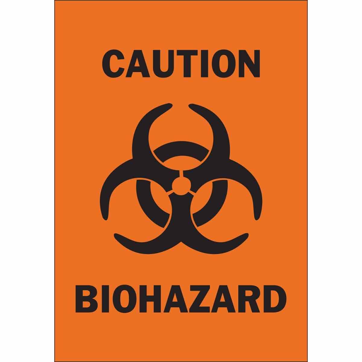 Brady Part: 43358 | Caution Biohazard Sign | Bradyid in Free Printable Biohazard Sign Printable