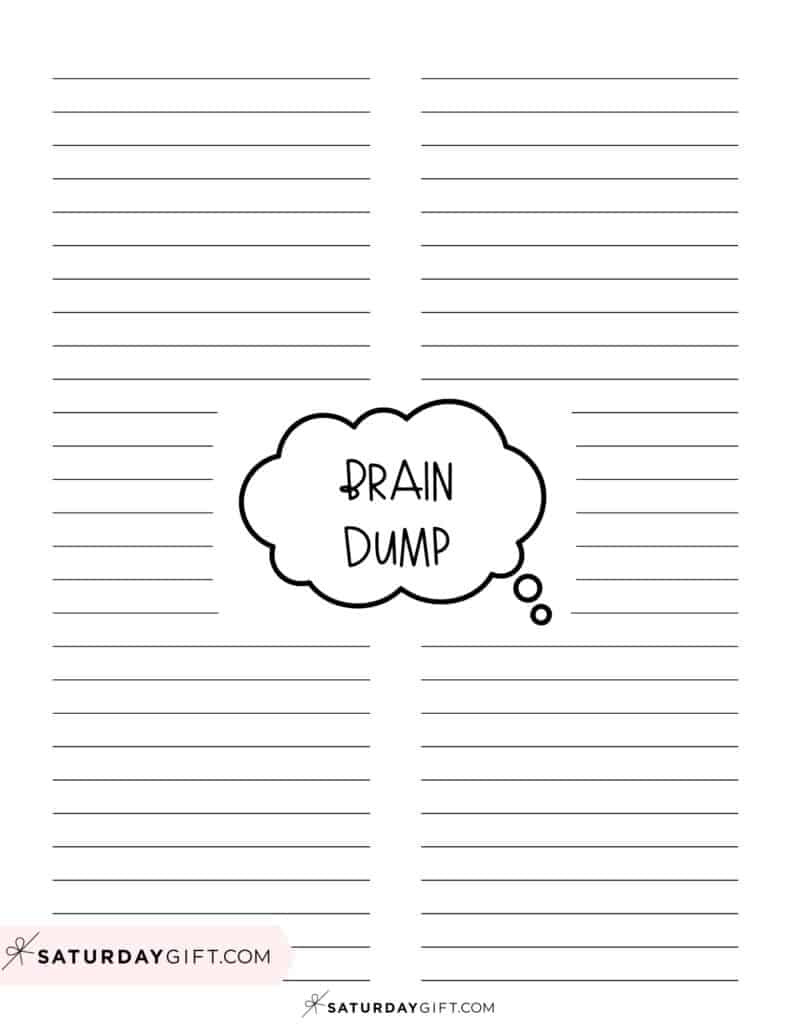 Brain Dump Worksheet - 23 Cute &amp;amp; Free Printables intended for Free Printable Brain Dump Worksheet