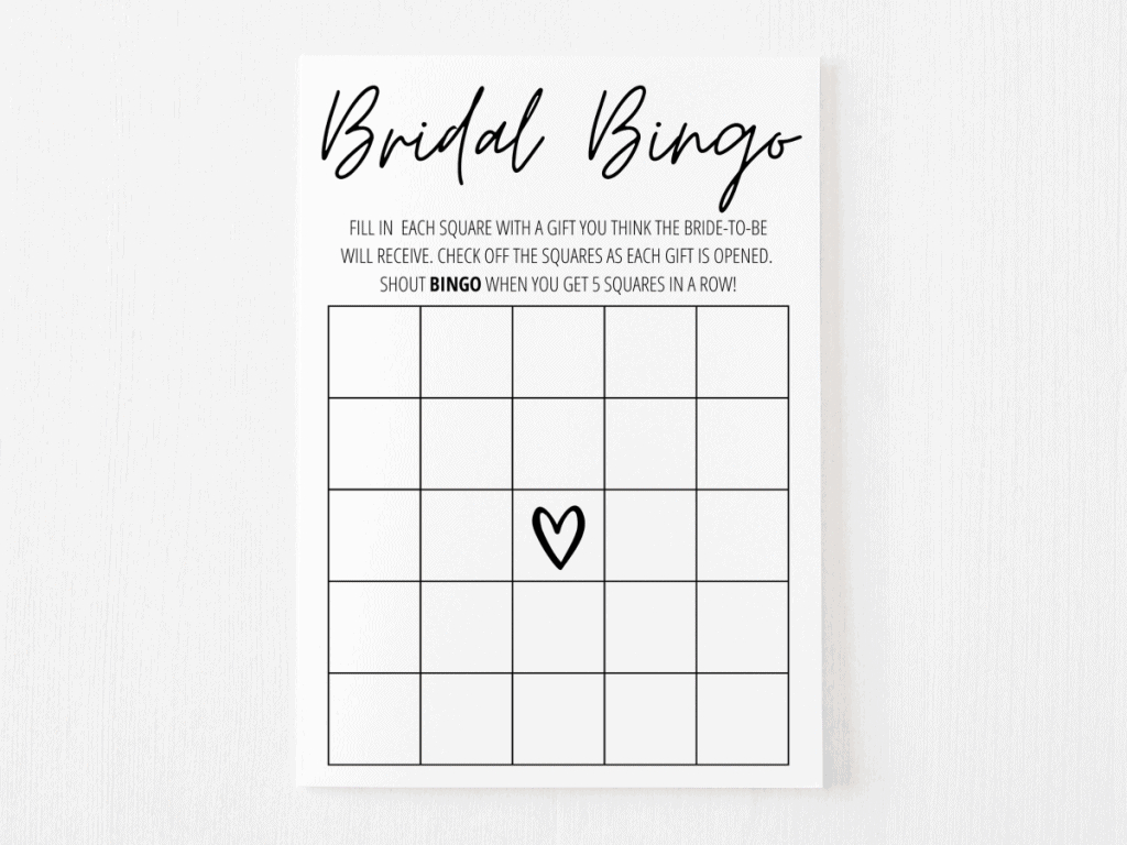 Bridal Shower Bingo Free Printable | Modern Moh intended for FREE Printable Bridal Shower Bingo Cards