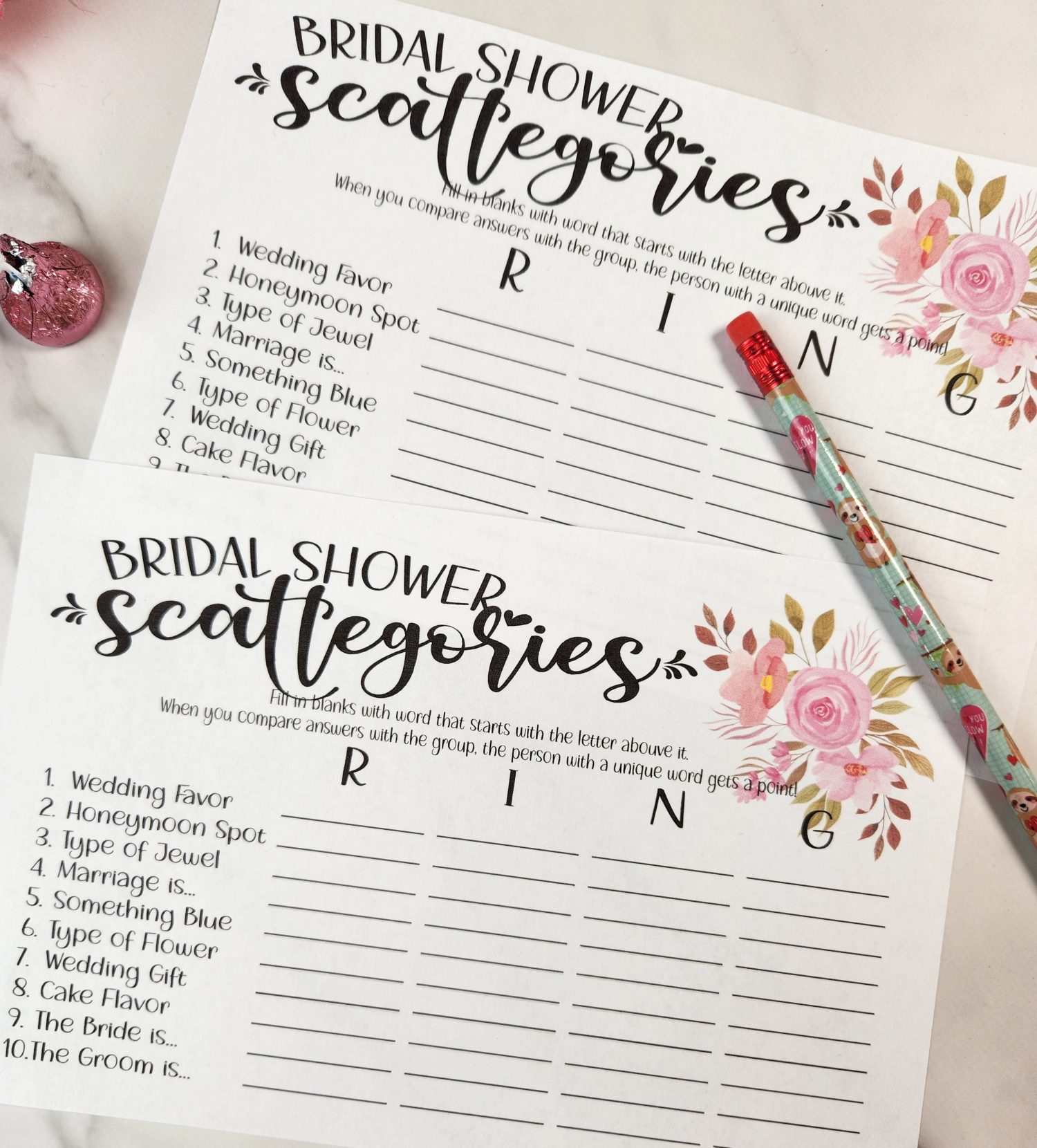Bridal Shower Scattergories Printable (3 Free Versions!) - Leap Of inside Free Printable Bridal Shower Scattergories Game
