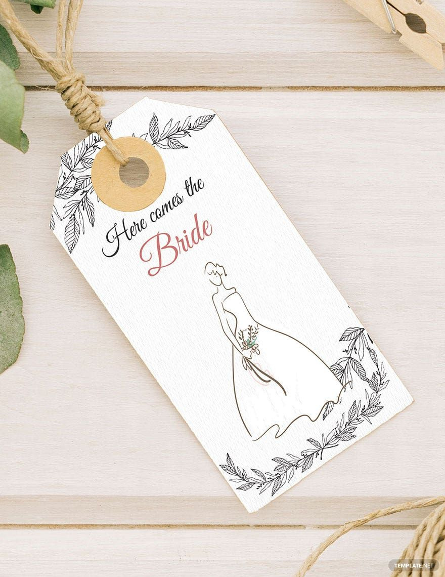 Bridal Shower Tag Template In Word, Photoshop, Pages, Illustrator throughout Free Printable Bridal Shower Favor Tags
