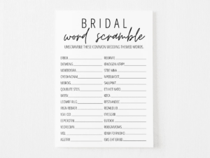 Bridal Shower Word Scramble Free Printable | Modern Moh with FREE Printable Bridal Shower Games Word Scramble with Answers