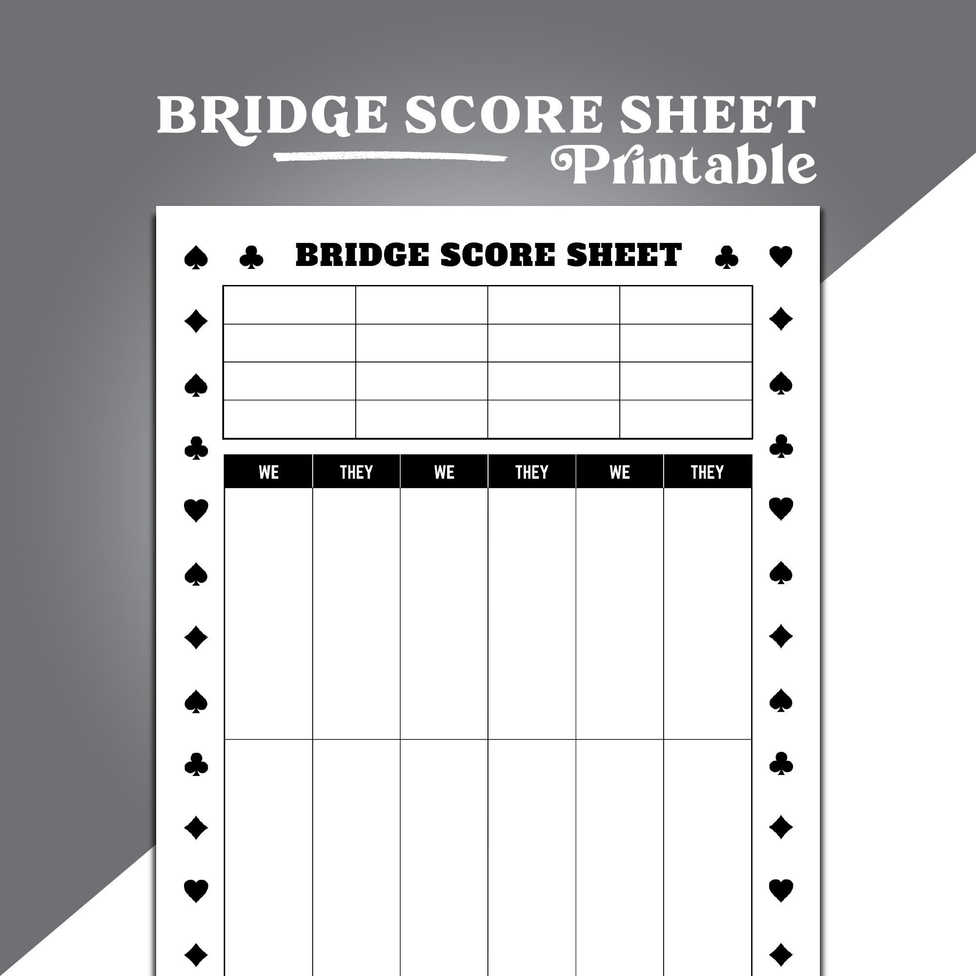 Bridge Game Score Sheet, Contract Bridge Scoring, Chicago Bridge regarding Free Printable Bridge Score Pads