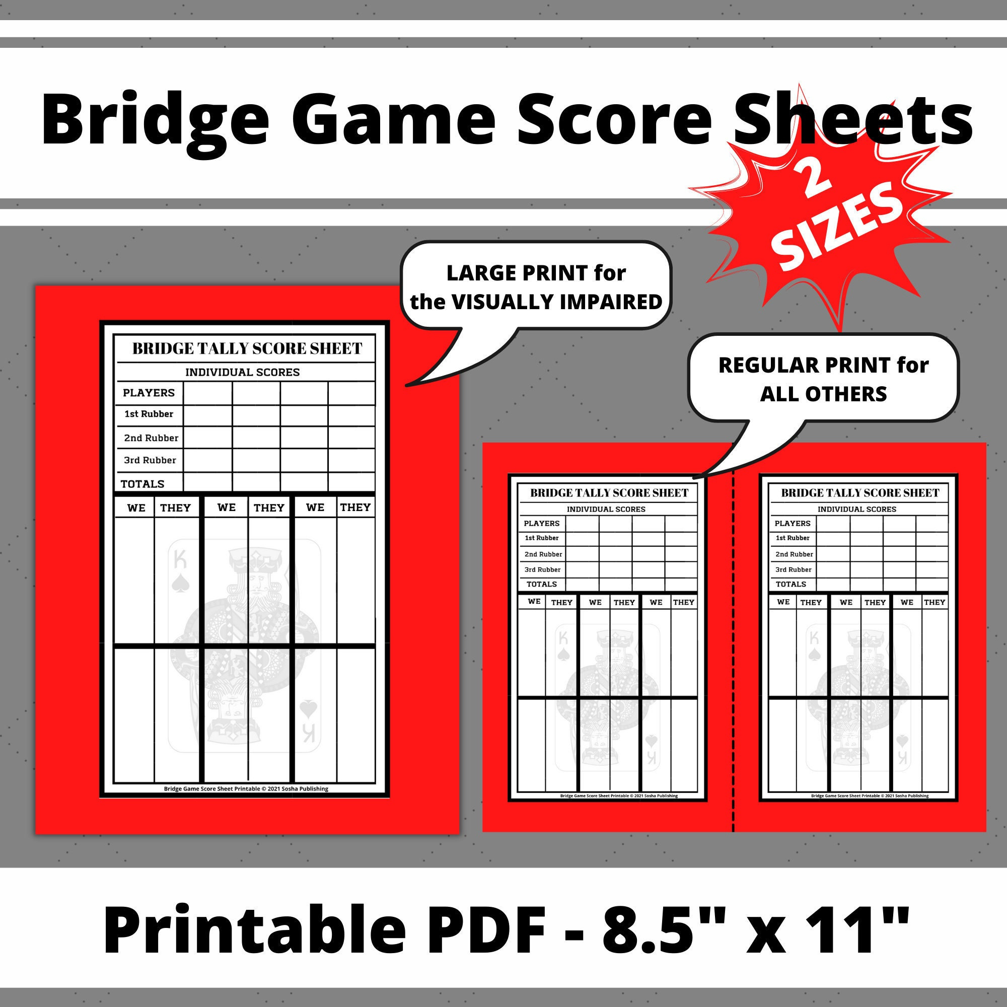 Bridge Game Score Sheets, Printable Bridge Score Pad, Bridge Score within FREE Printable Bridge Tally Sheets