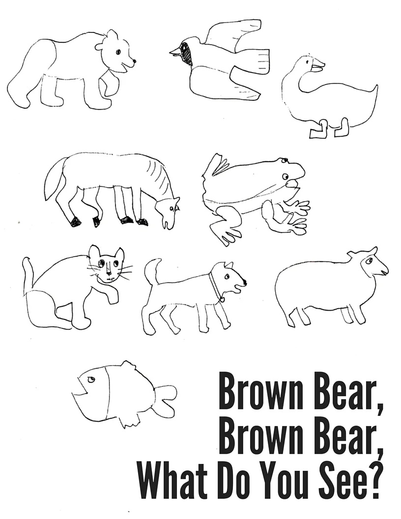 Brown Bear, Brown Bear Coloring Sheet — Mostly Montessori throughout FREE Printable Brown Bear Template