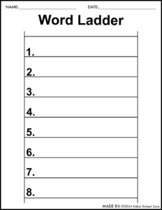 Bundle: Blank Word Ladder Templates - Printable | Teaching Resources in FREE Printable Blank Word Ladder Template