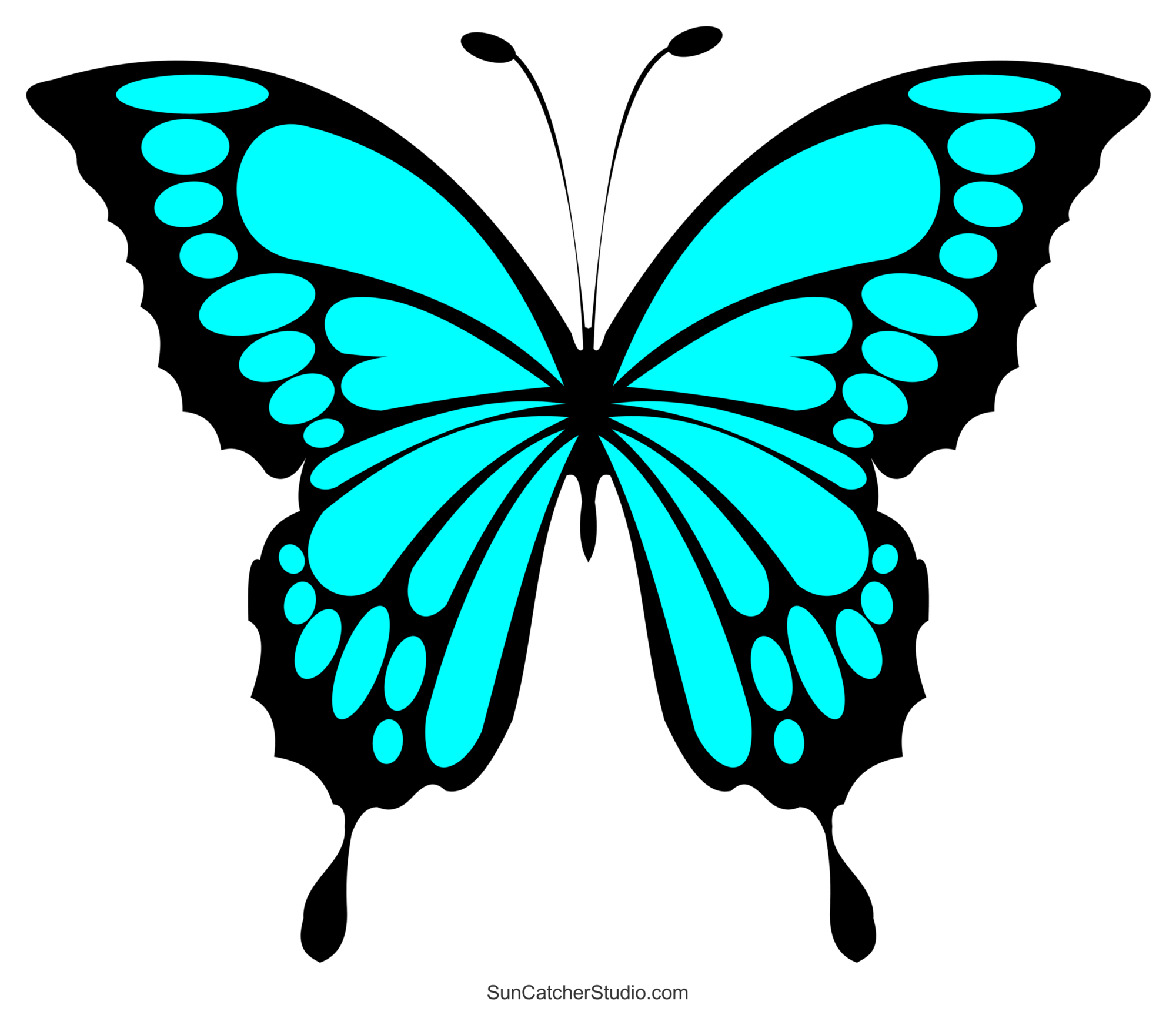 Butterfly Svg Files (Printable Templates, Patterns, &amp;amp; Clipart in Free Printable Blue Butterfly Printable