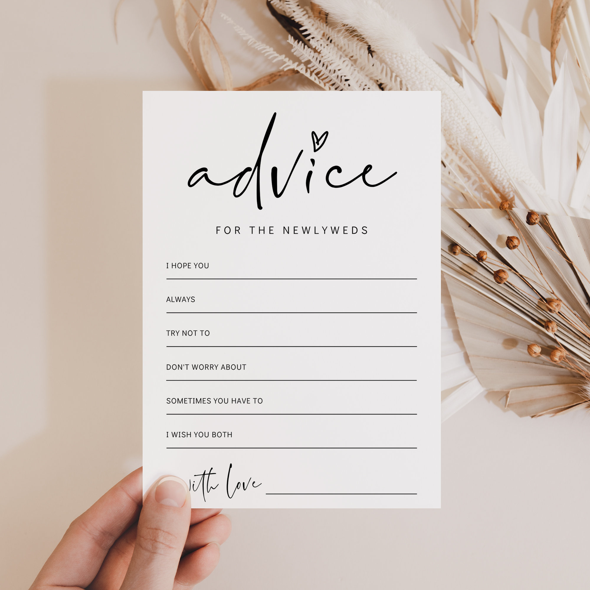 Buy Advice For The Bride And Groom Card, Printable Advice Cards for FREE Printable Bridal Shower Advice Cards