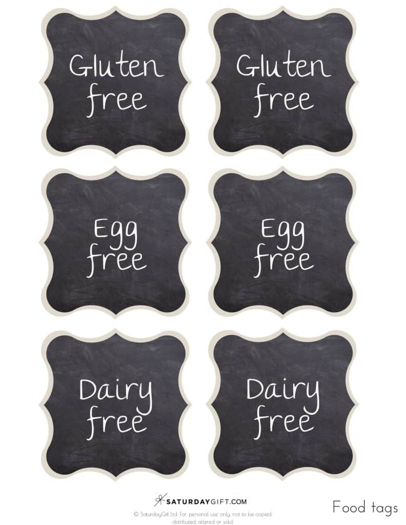 Chalkboard Buffet Food Labels (Printable) - Dairy Free, Vegan regarding Free Printable Buffet Food Labels