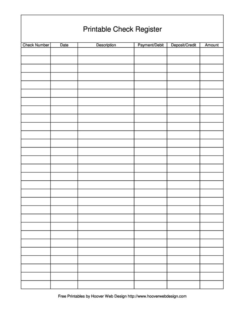 Checkbook Log Template | Www.lx.iriss.uk inside Free Printable Blank Checkbook Register