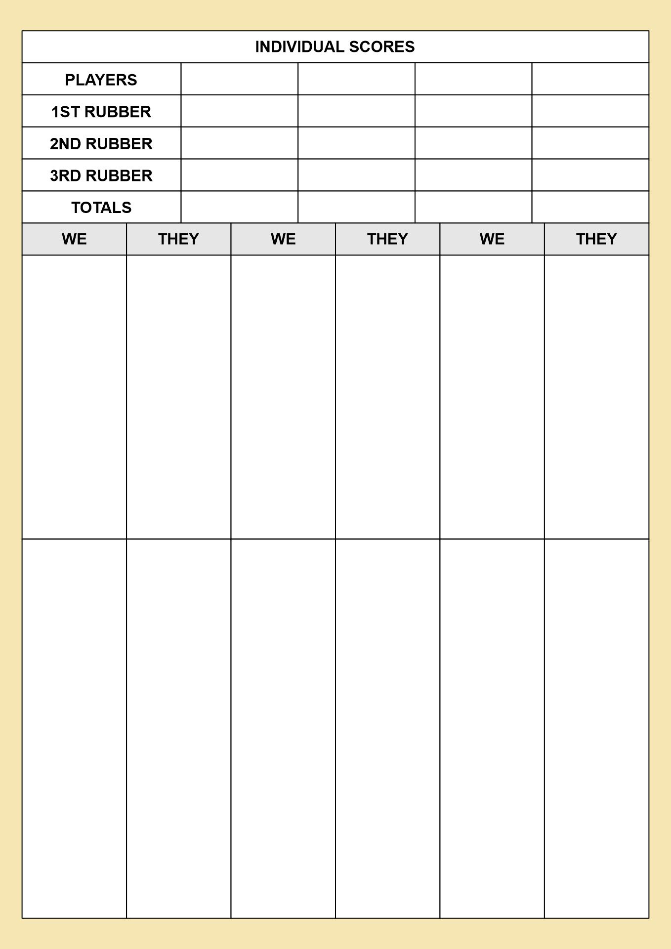 Chicago Bridge Score Sheets Template - 10 Free Pdf Printables with regard to FREE Printable Bridge Score Sheets