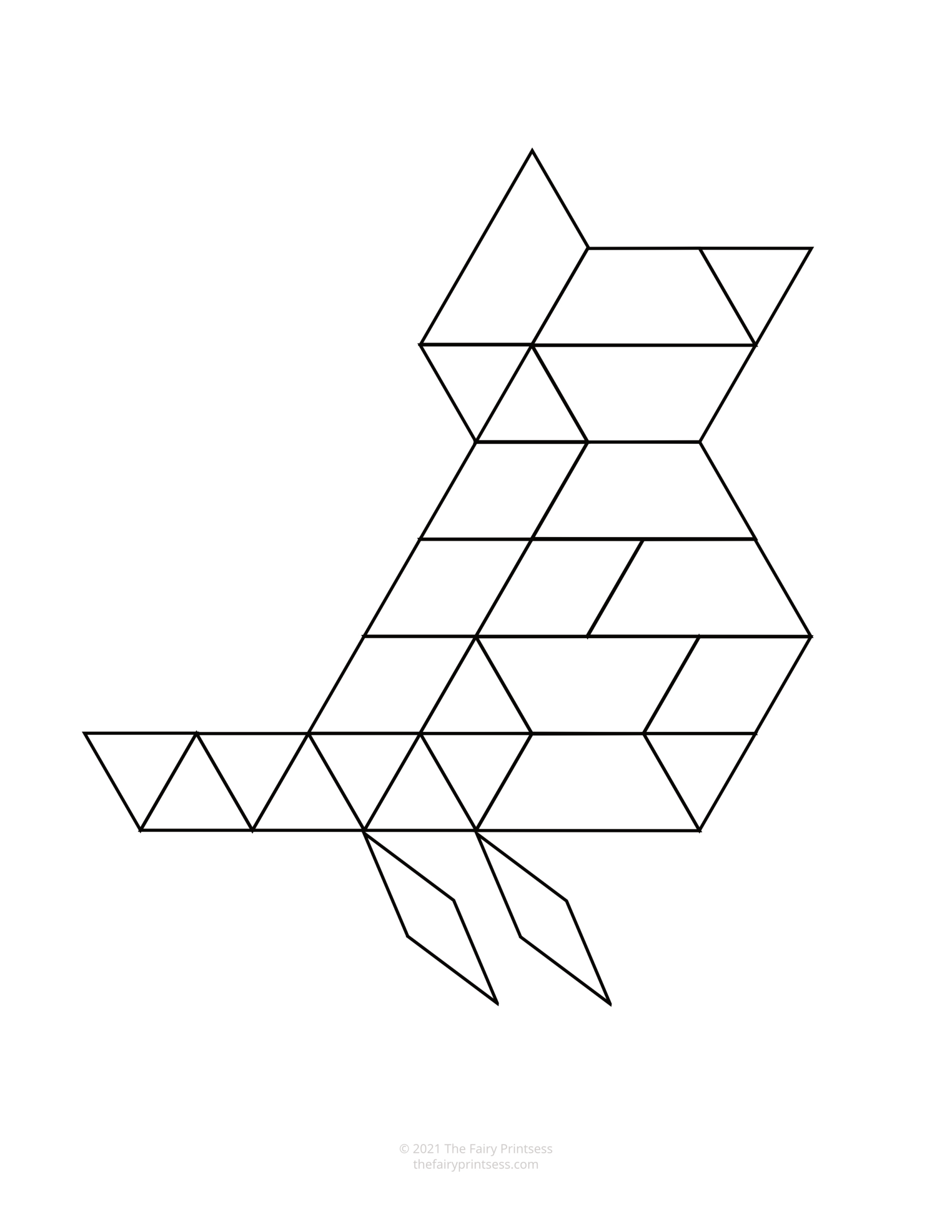 Christmas Pattern Block Templates-Free Printable Shape Mats in Free Printable Blank Pattern Block Templates