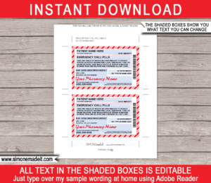Christmas Prescription Chill Pills (Walgreens) - For Jars for Free Printable Blank Walgreens Prescription Label Template