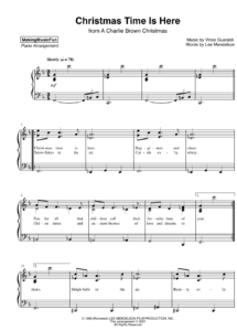Christmas Time Is Here (Charlie Brown) | Easy Piano Sheet Music throughout Free Printable Beginner Christmas Piano Sheet Music