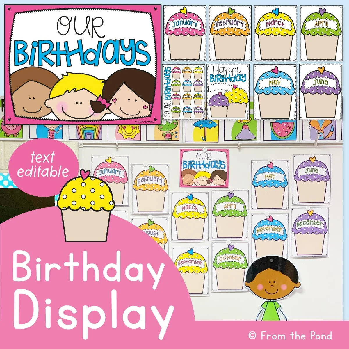 Classroom Birthday Posters — From The Pond within FREE Printable Birthday Display Classroom