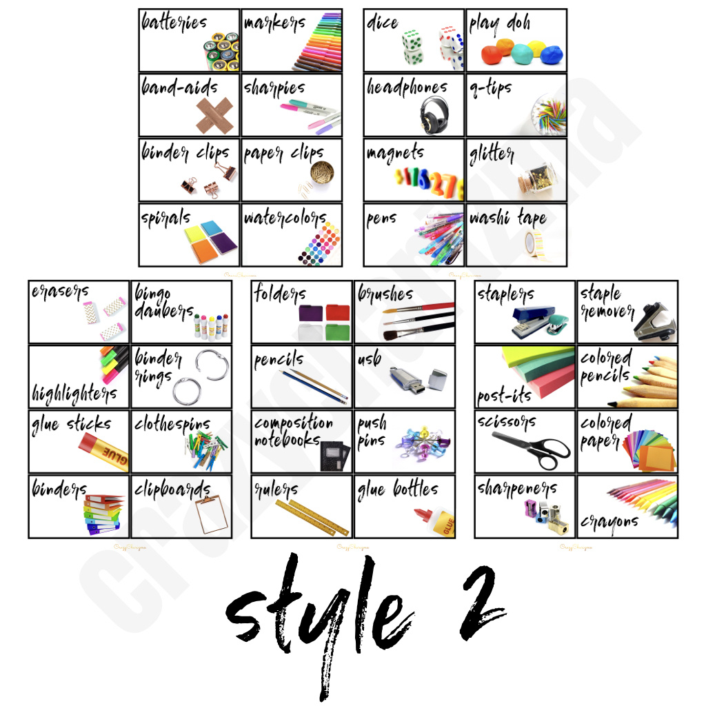 Classroom Supply Lables Editable in FREE Printable Art Supply Labels