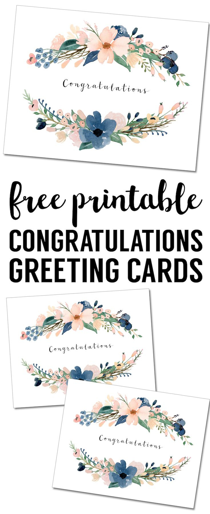 Congratulations Card Printable {Free Printable Greeting Cards in Free Printable Bridal Shower Congratulations Cards