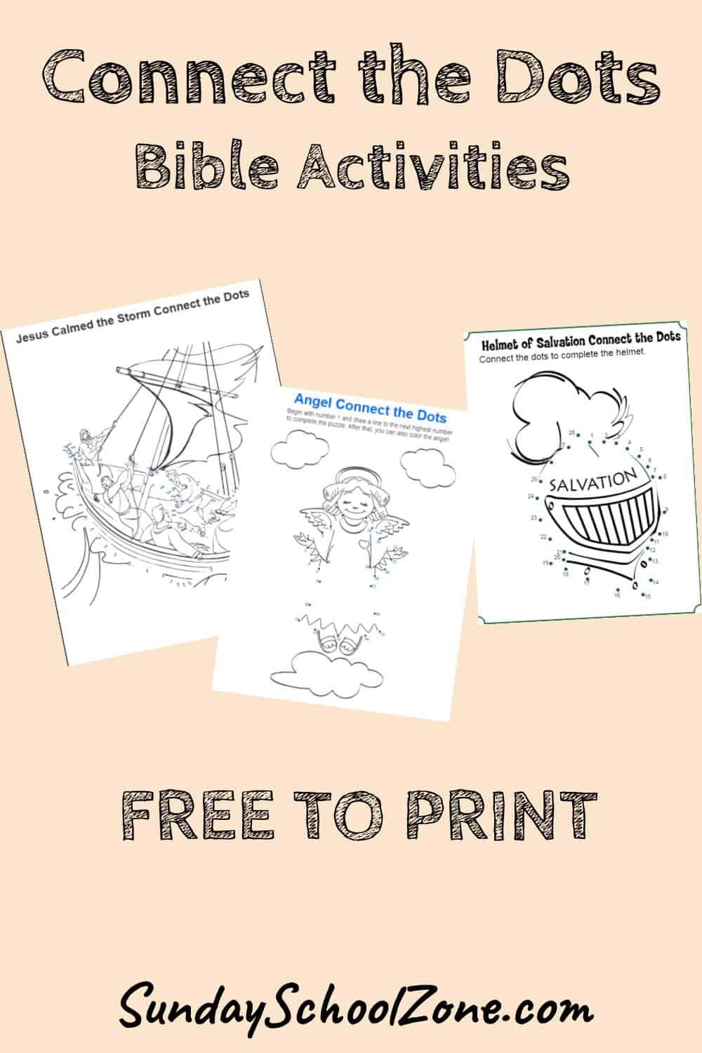 Connect The Dots Bible Coloring Pages On Sunday School Zone throughout FREE Printable Bible Dot to Dot