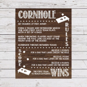 Cornhole Rules Print: Backyard Game Instructions (Digital Download) -  Etsy.de for FREE Printable Bean Bag Toss Rules