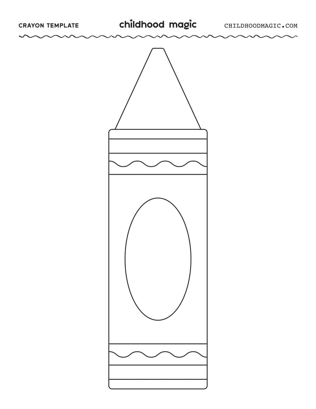 Crayon Template - Childhood Magic pertaining to Free Printable Blank Crayon Template