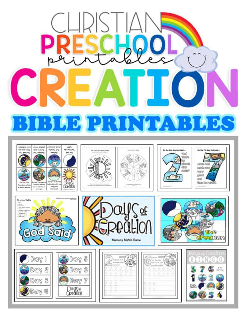 Creation Preschool Printables - Christian Preschool Printables pertaining to Free Printable Bible Worksheets For Preschoolers