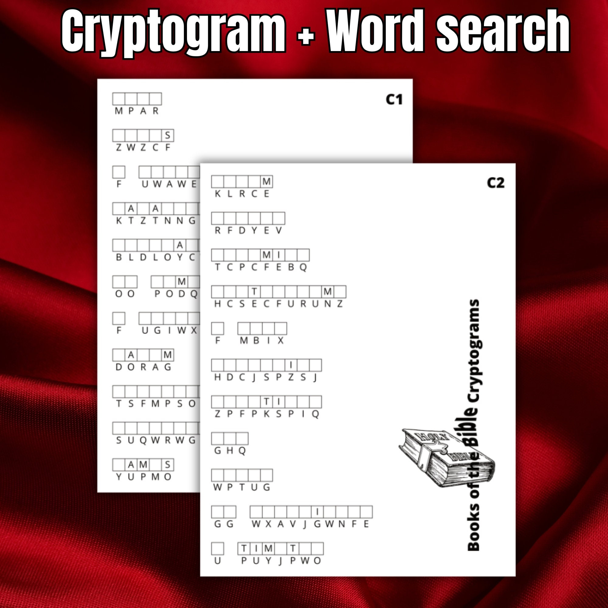 Cryptogram And Wordsearch | Books Of The Bible Cryptograms And regarding FREE Printable Bible Cryptograms with Answers