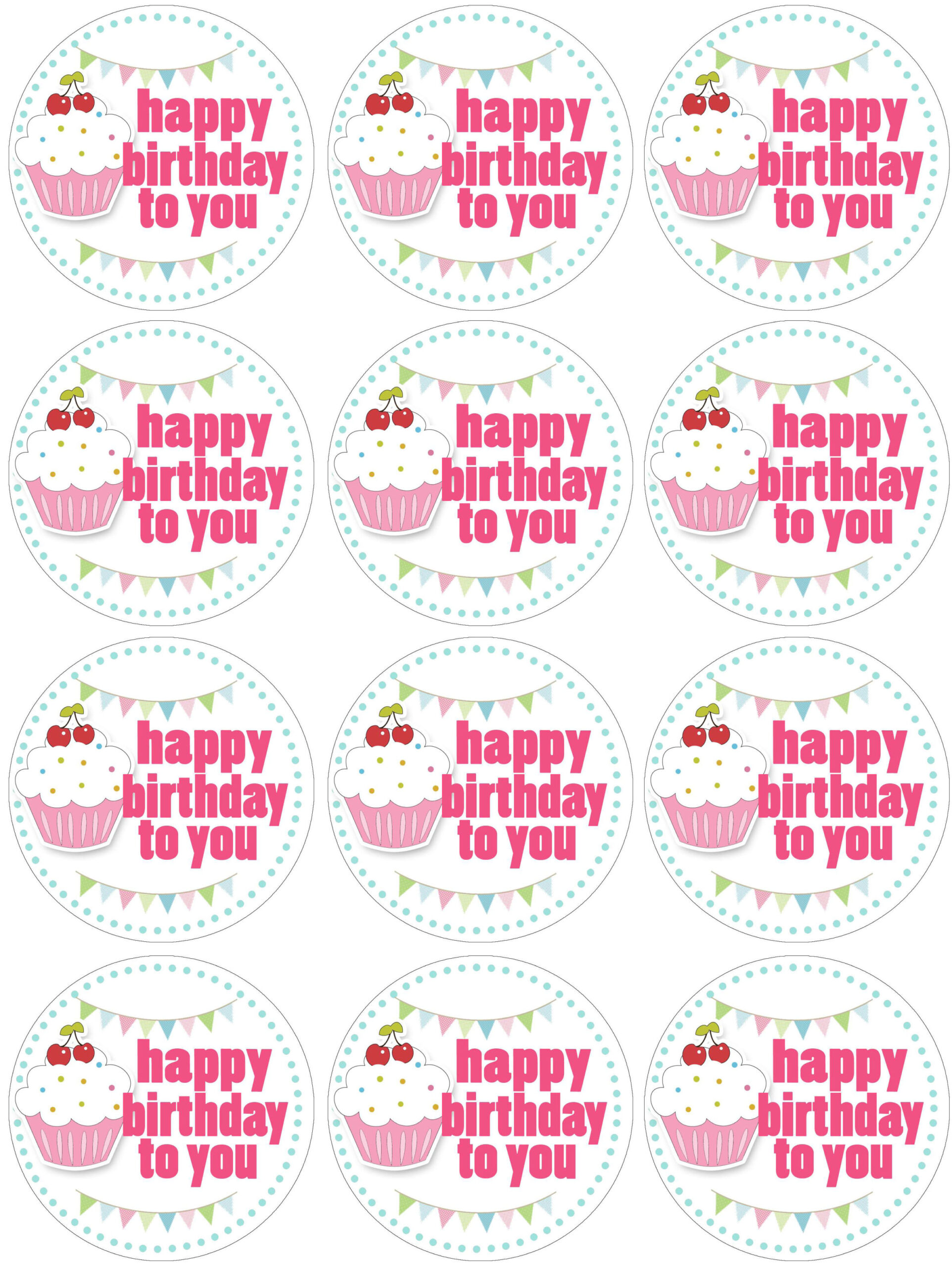 Cupcake Birthday Party With Free Printables - How To Nest For Less™ within Free Printable Birthday Cupcake Toppers