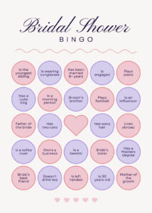Customize 45+ Bridal Shower Bingo Card Templates Online - Canva pertaining to FREE Printable Bridal Shower Bingo Template