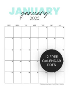 Cute 2025 Monthly Calendar Free Printable throughout FREE Printable Blank Calendar 2025