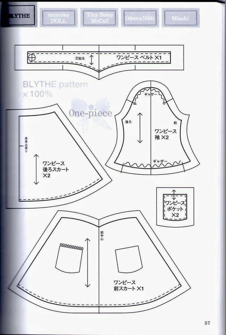 Cute Blythe Dress Sewing Pattern - Dolly Dolly throughout Free Printable Blythe Doll Clothes Patterns Free
