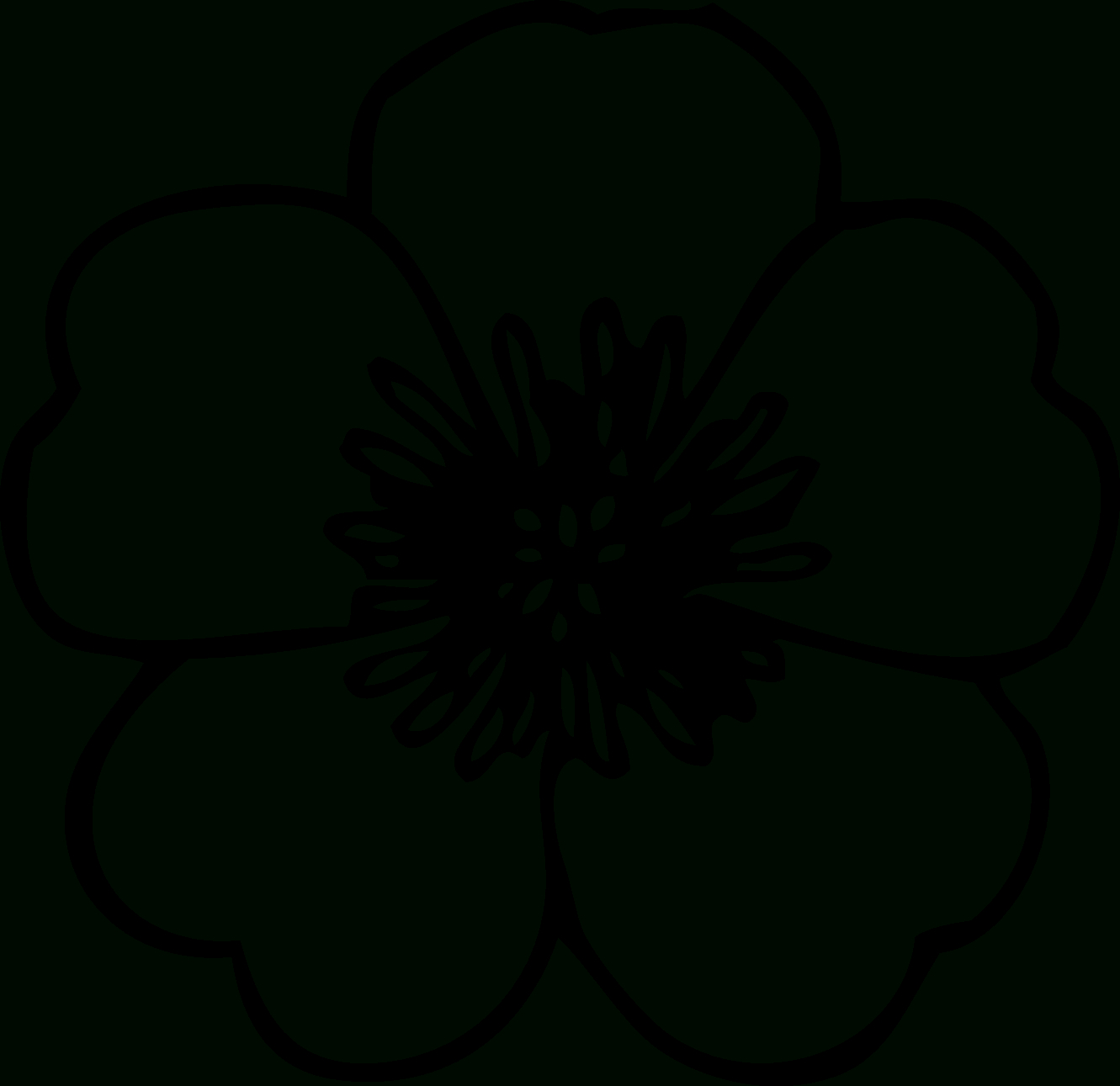 Daisy Flower Black And White Clipart Images Png Transparent intended for Free Printable Black And White Flowers