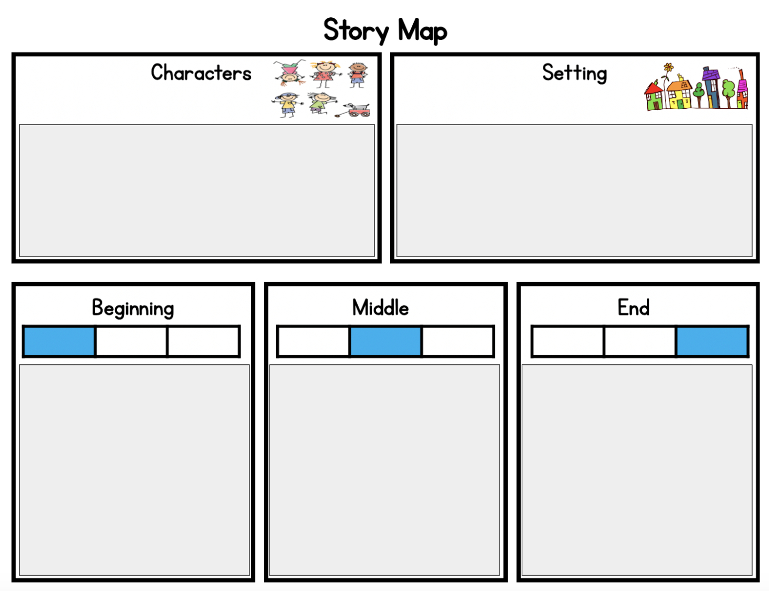 Digital Story Map Graphic Organizer Beginning Middle End | Made regarding FREE Printable Beginning Middle End Graphic Organizer
