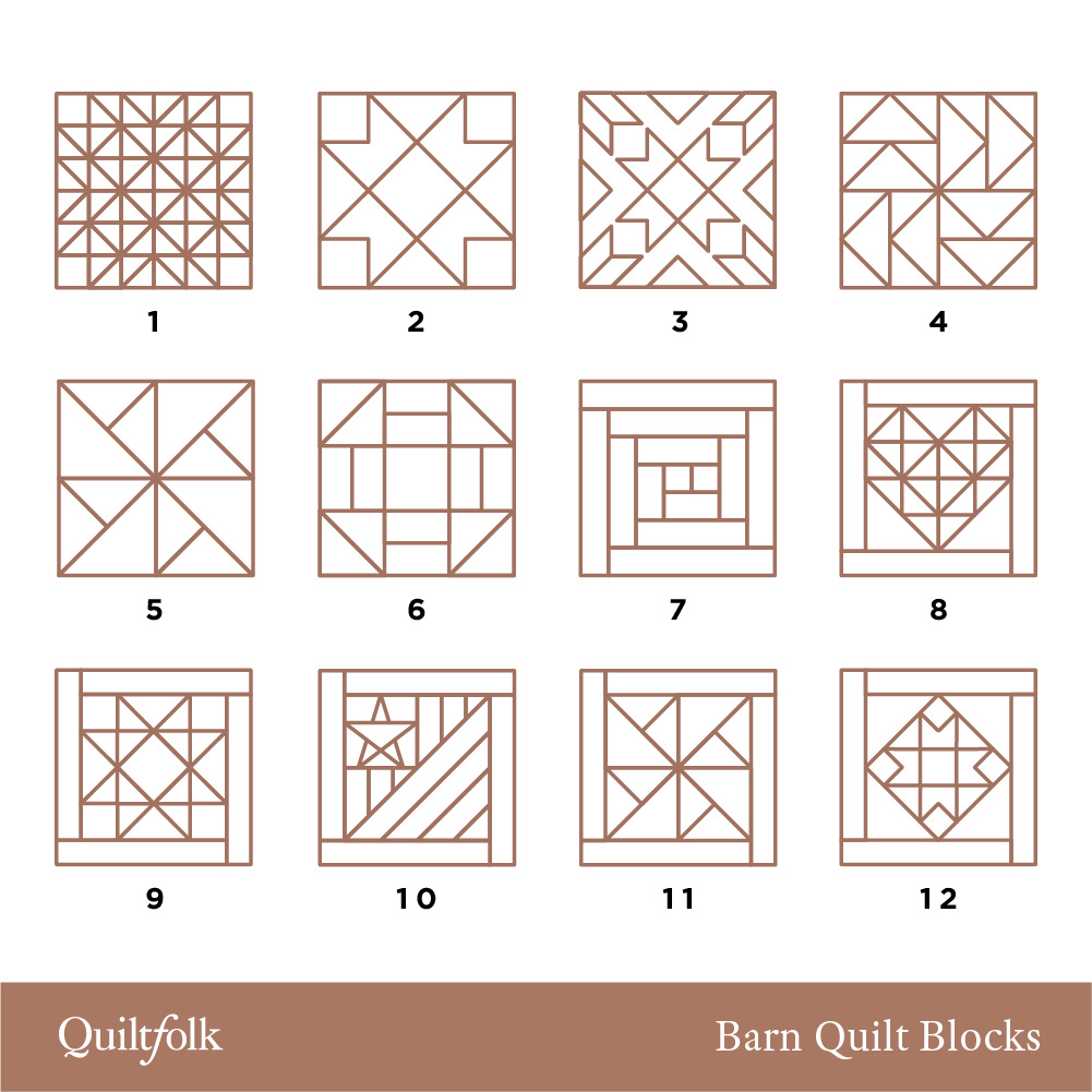 Diy Barn Quilt - Quiltfolk regarding FREE Printable Barn Quilt Patterns to Download