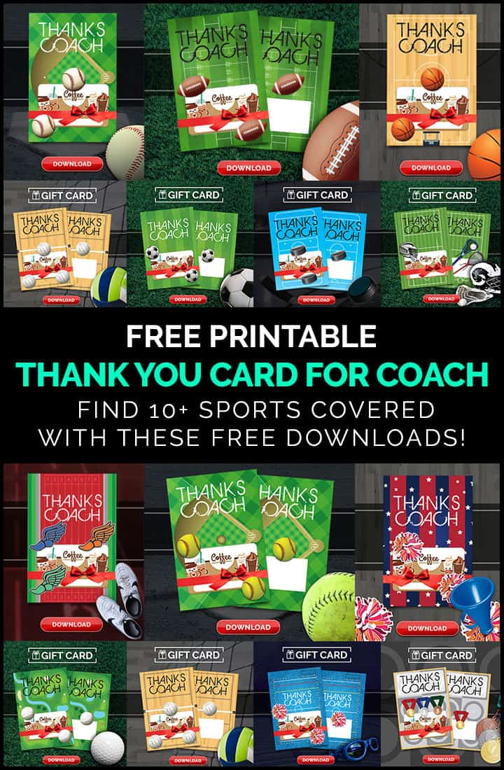 Diy Coach Gifts: Printable Thank You Card For Coach - Savings with FREE Printable Basketball Coach Thank You Cards