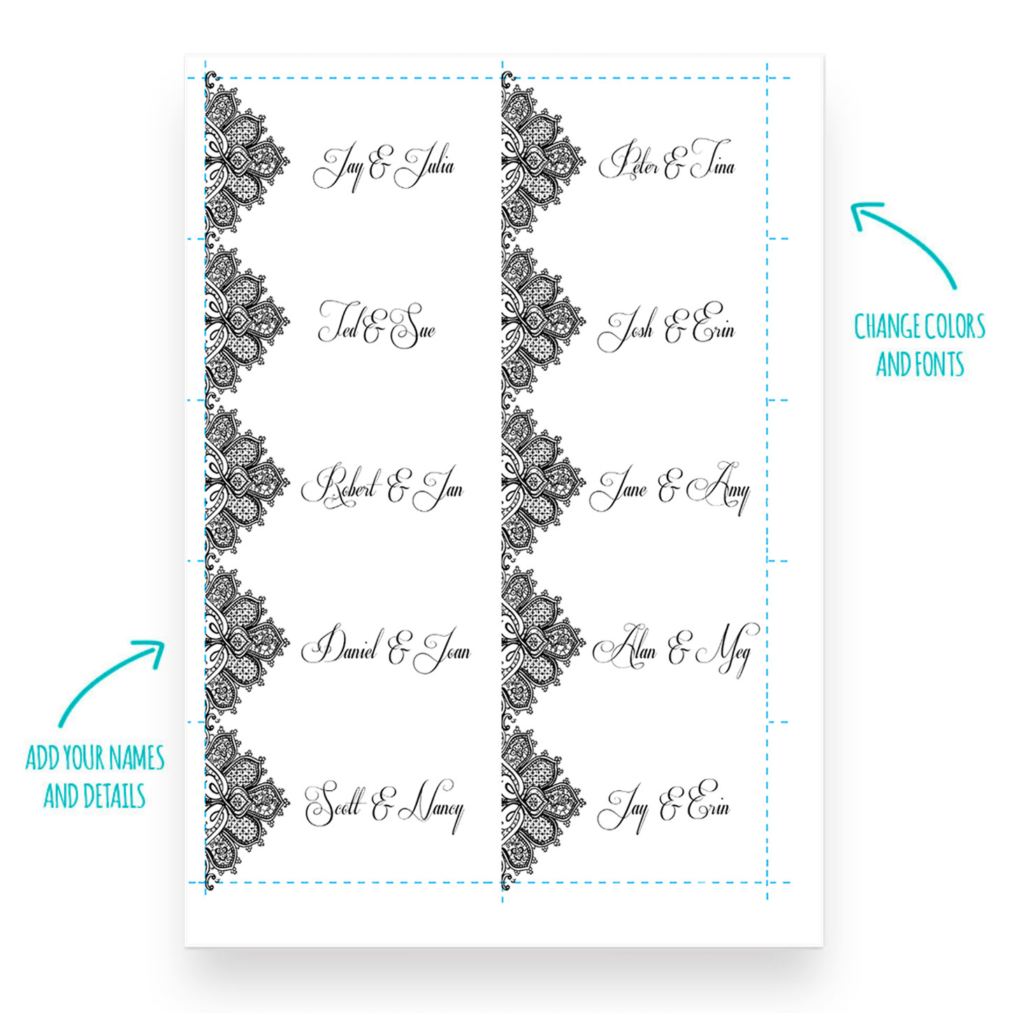 Diy Wedding Invitation Belly Band With Guest Names with regard to Free Printable Belly Band Template