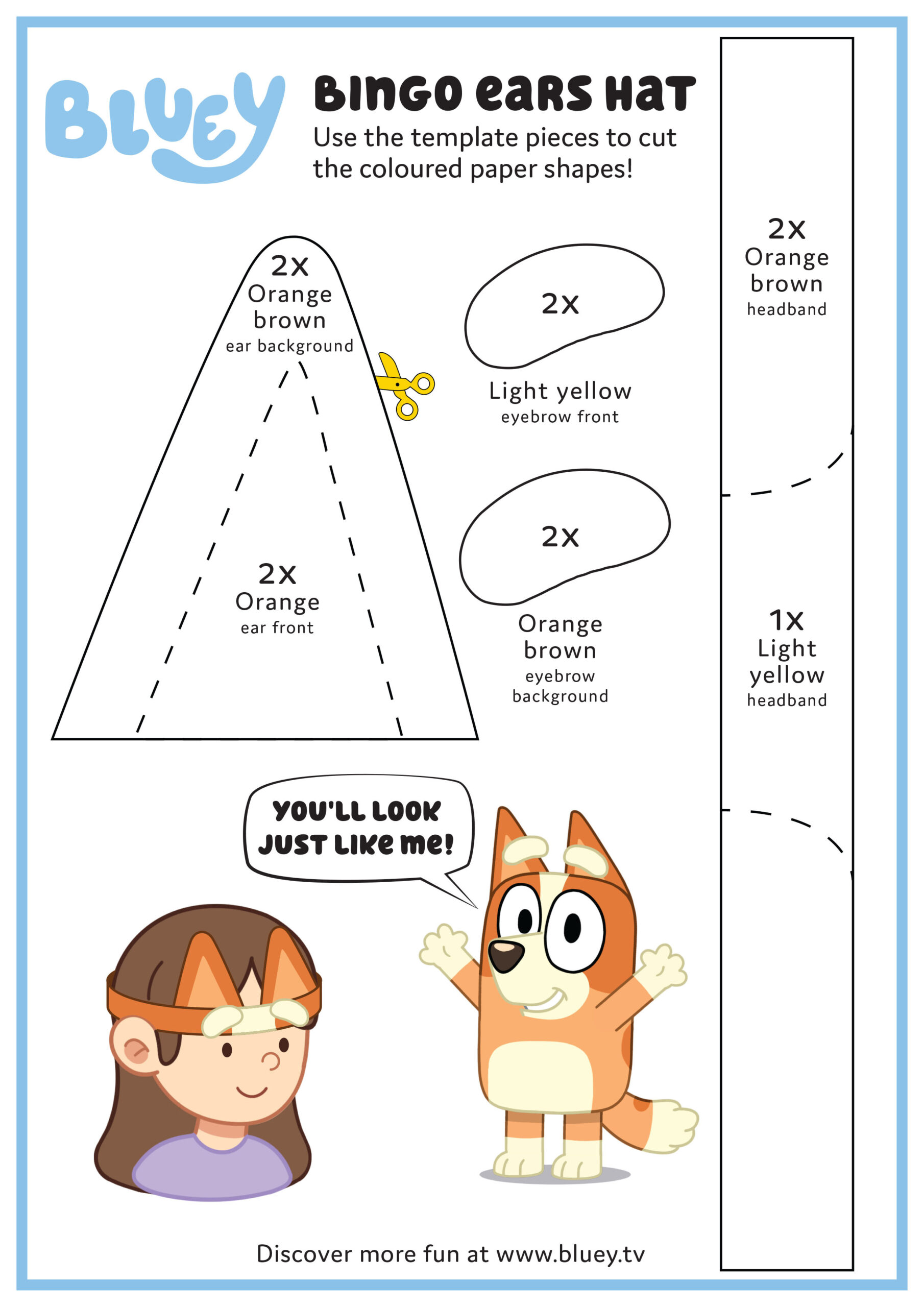 Download Fun Activities And Color-Ins To Print Out And Play With with FREE Printable Bluey Cut Out Template