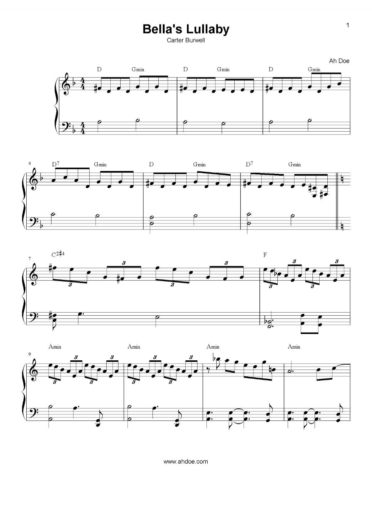 Download Link For Bella&amp;#039;S Lullaby Complete Piano Sheet, From for FREE Printable Bella&amp;amp;#039;s Lullaby Sheet Music