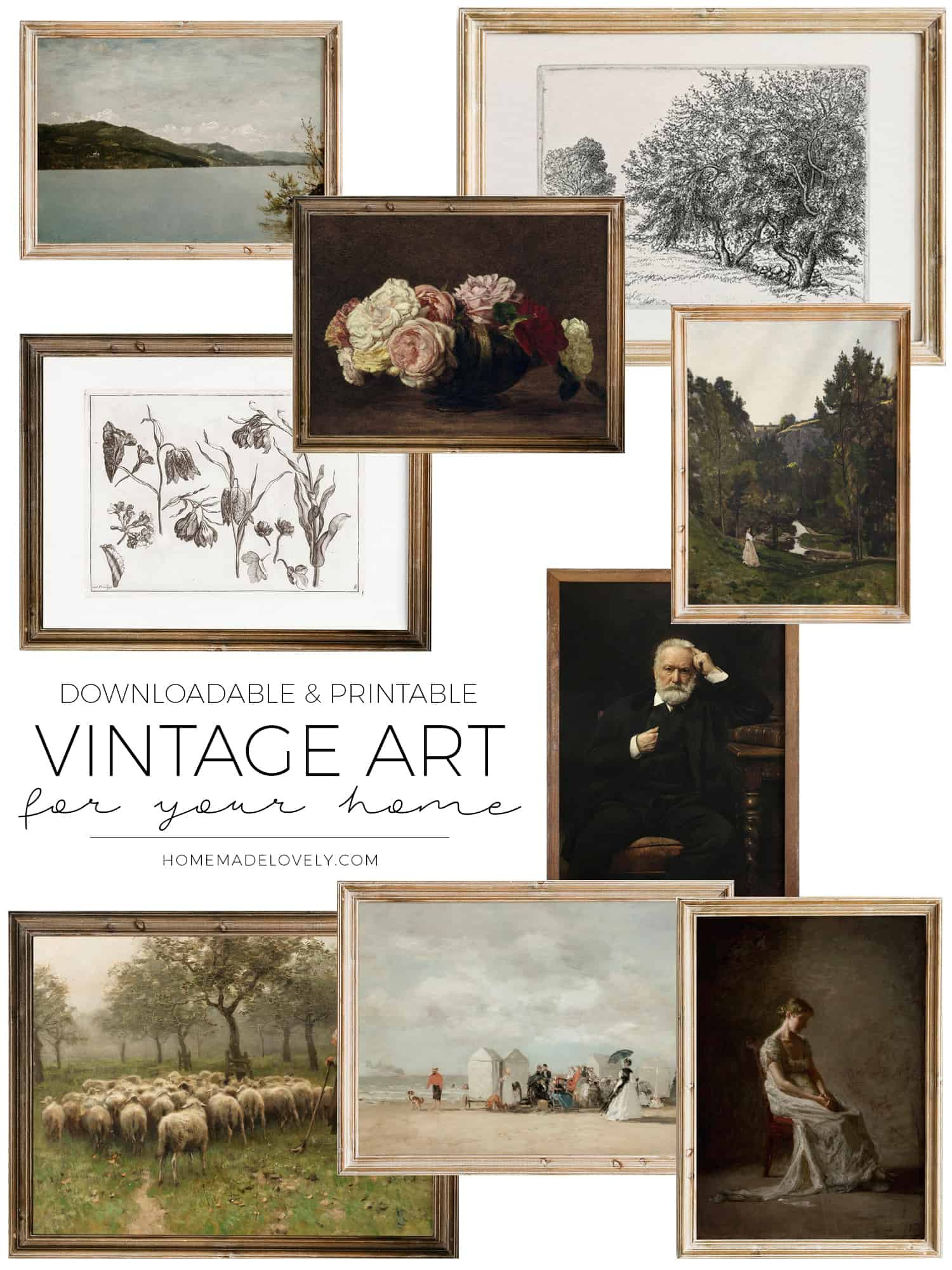 Downloadable Vintage Art For Your Home within FREE Printable Art For the Home