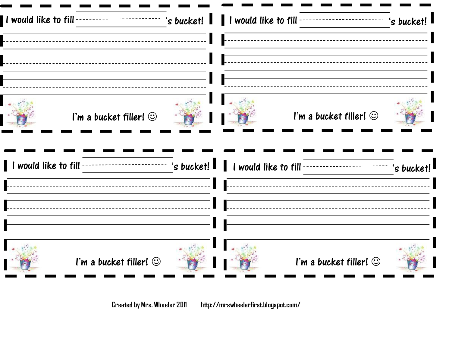 Drop In The Bucket Worksheets - 4 Free Pdf Printables | Printablee regarding Free Printable Bucket Filler Template Printable
