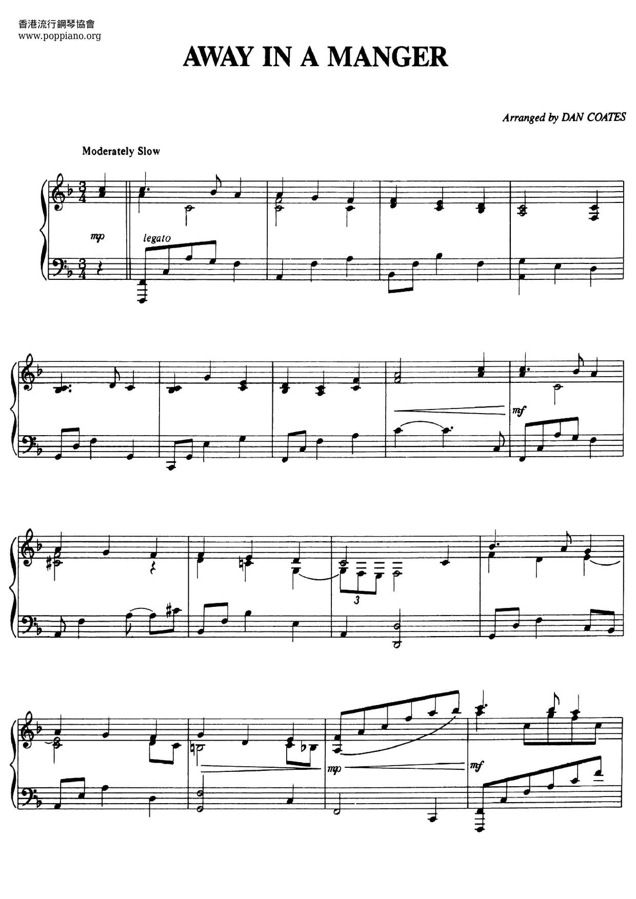 ☆ Christmas-Away In A Manger Sheet Music Pdf, - Free Score with regard to FREE Printable Away In A Manger Piano Sheet Music