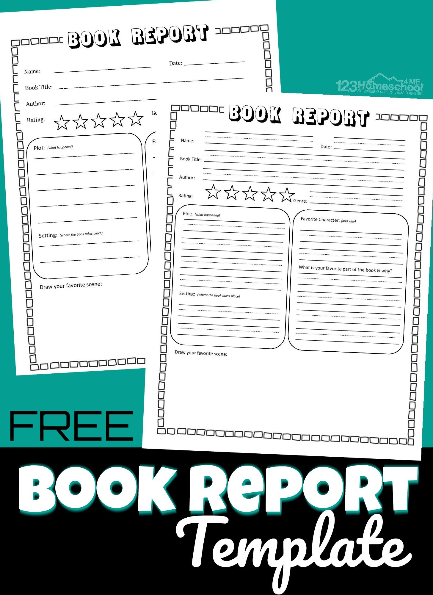 ✏️ Free Printable Book Report Template intended for Free Printable Book Report Template 5Th Grade