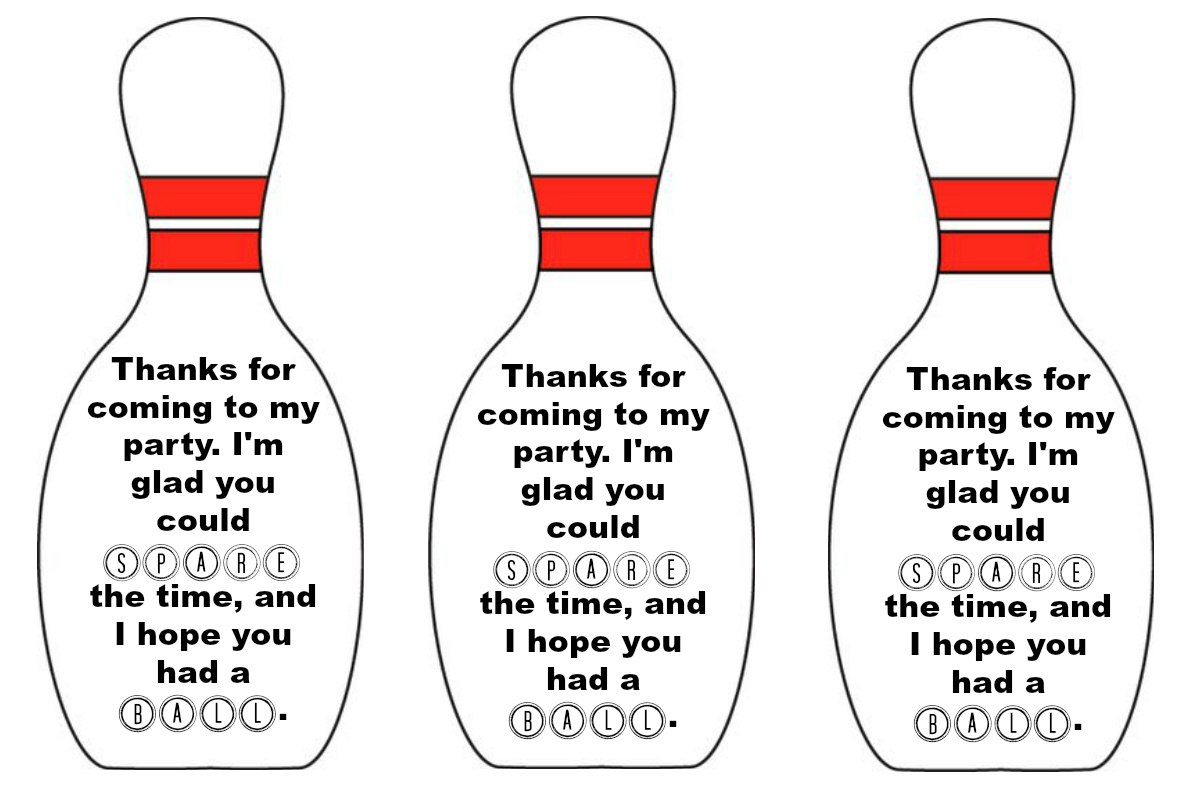 East Coast Mommy: Bowling Party Favours With Free Printable Tags intended for Free Printable Bowling Pin Template