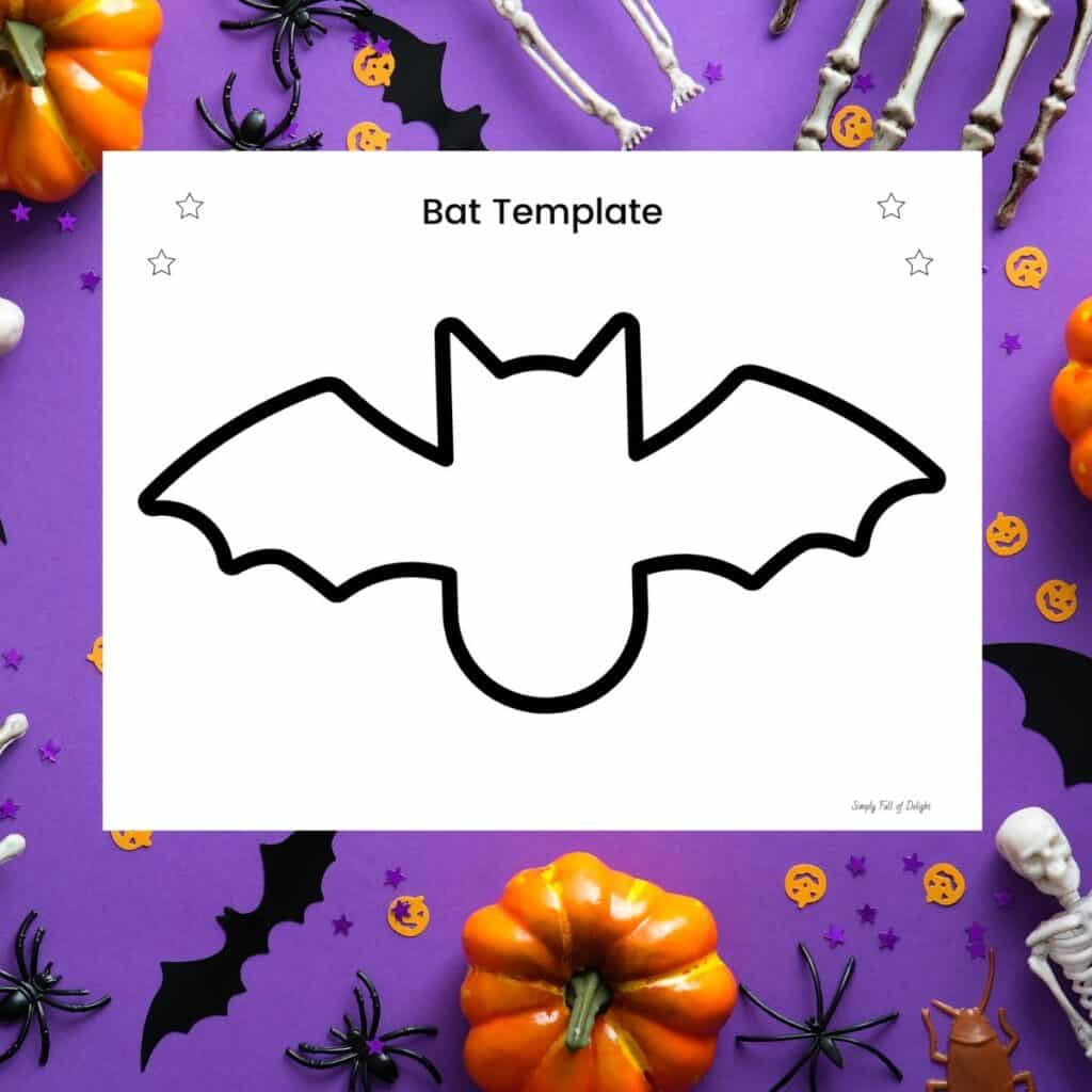 Easy Preschool Bat Craft (Free Printable Bat Template) intended for Free Printable Bat Craft Template