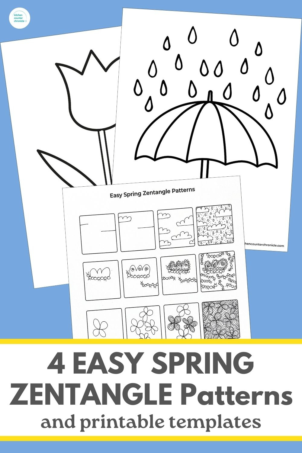 Easy Spring Zentangle Patterns &amp;amp; Templates inside Free Printable Blank Zentangle Worksheet