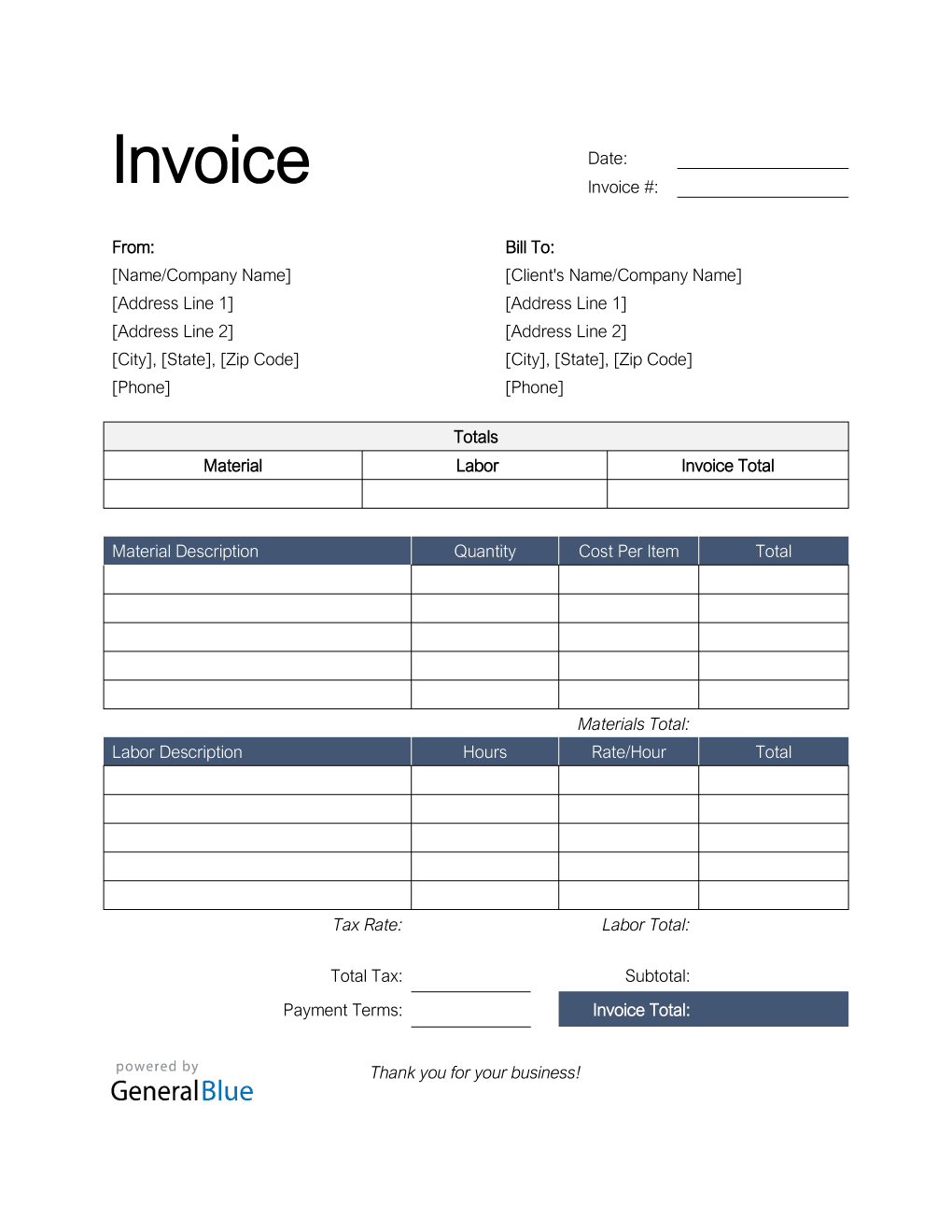 Easy-To-Use Free Printable Invoice Templates | Monday Blog regarding FREE Printable Billing Invoice Forms