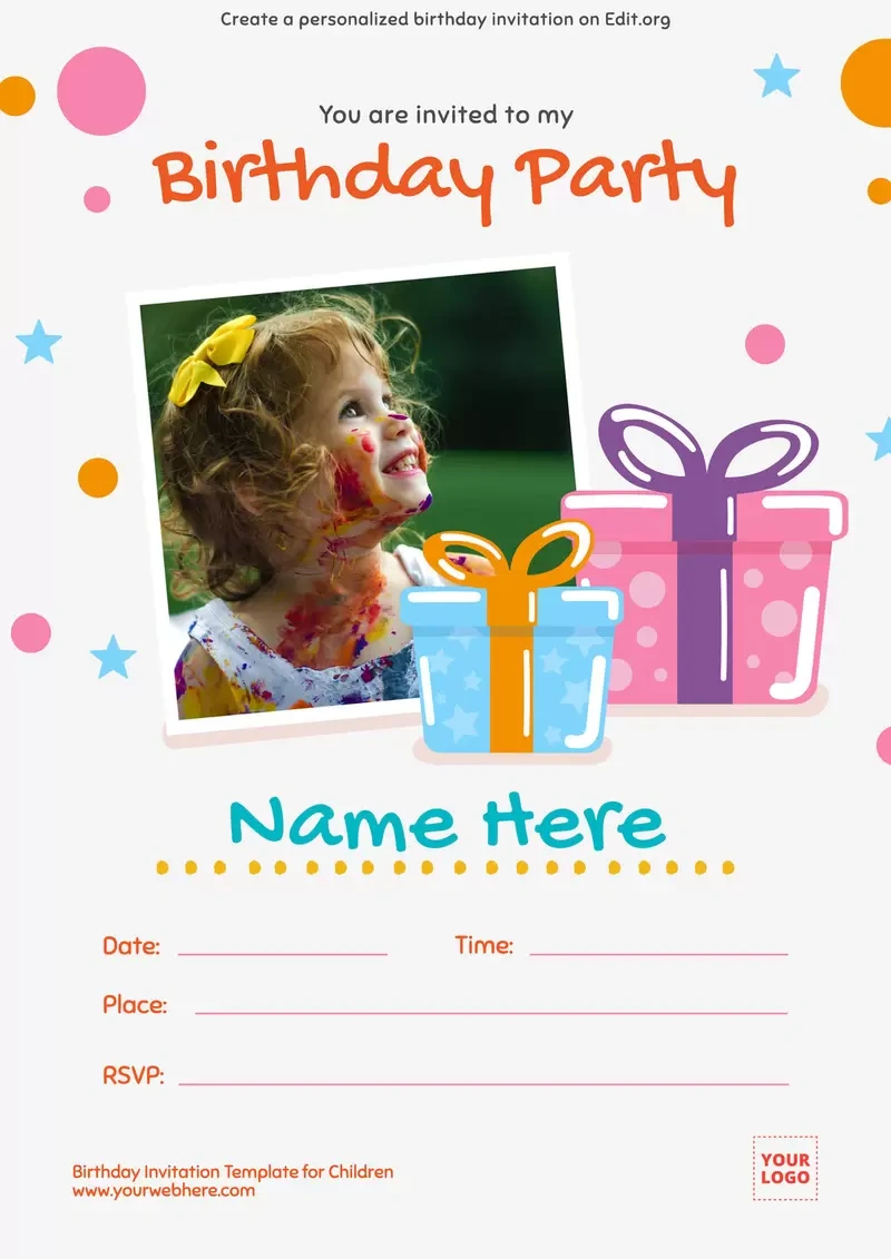 Editable Birthday Invitation Templates in Free Printable Birthday Invitation Cards