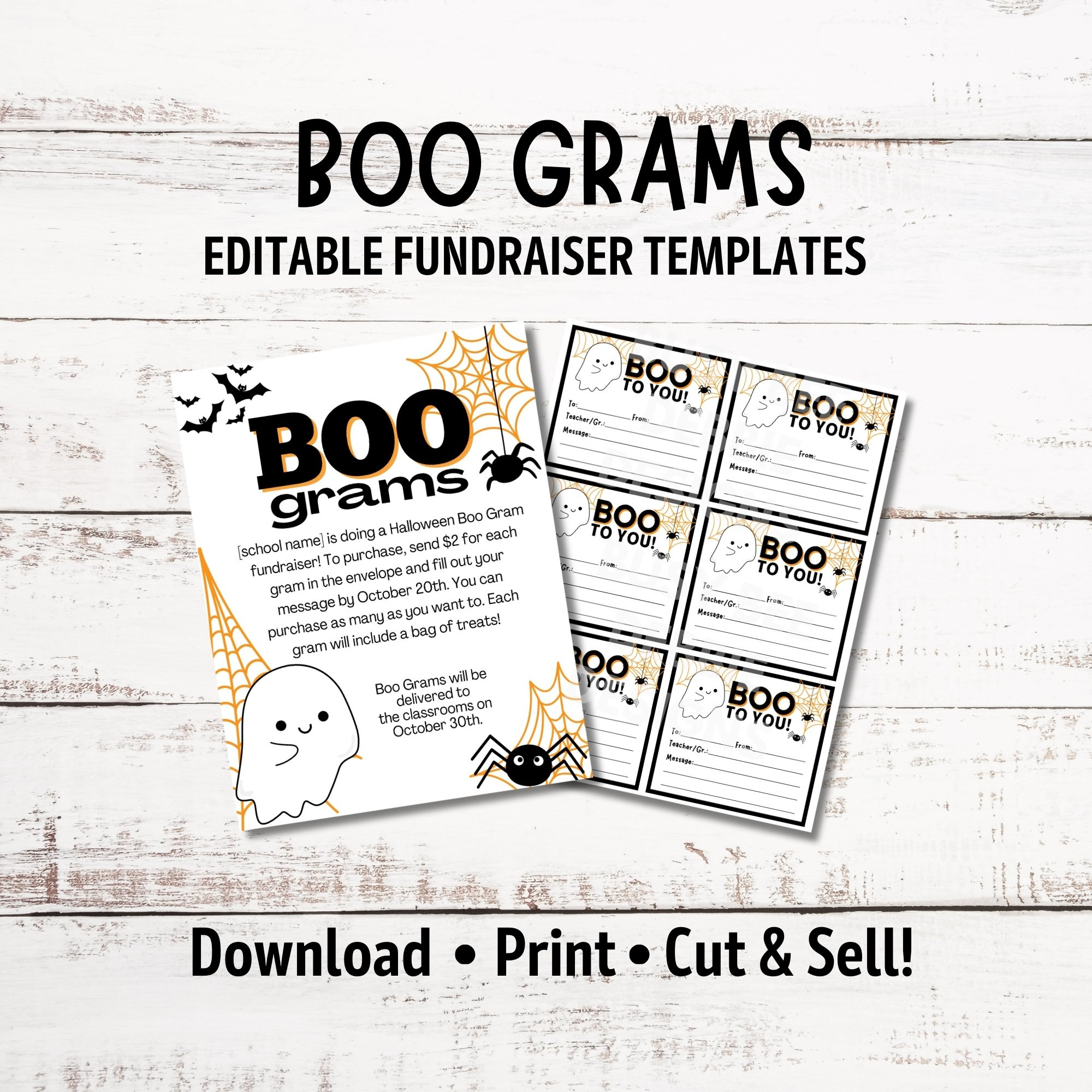 Editable Boo Grams Fundraiser Flyer | Halloween Candy Gram regarding Free Printable Boo Gram Template